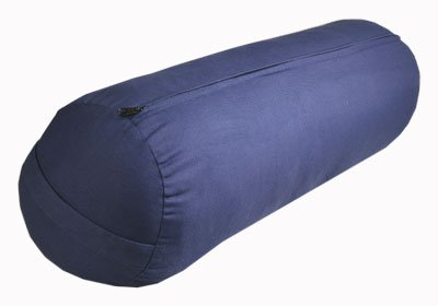 Yoga Bolster with Canvas Cover 10 x 29 Blue