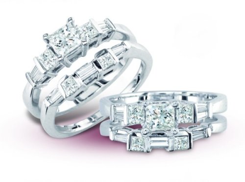 14K White Gold Diamond Wedding Set IJ SI3 .00 Ct. to 1.50 Ct.