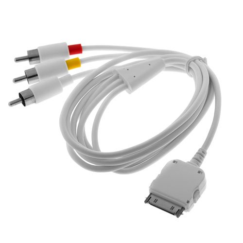 Apple Ipod 3rd 4th 5th Generation Mini Photo U2 Video Nano 1st and 2nd Gen RCA Av Cable with Ipod Plug