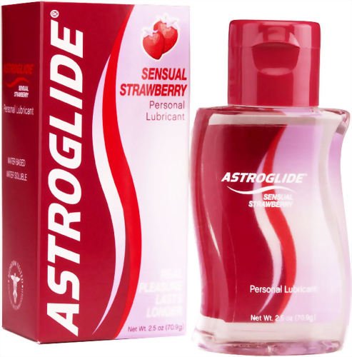 Astroglide Personal Lubricant, Sensual Strawberry, 2.5-Ounce Bottles Pack of 2.