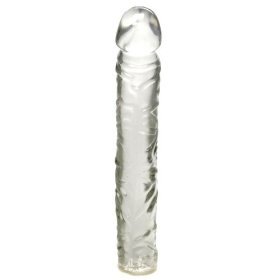 Doc Johnson Crystal Jellies 10 Inch Clear Dildo.