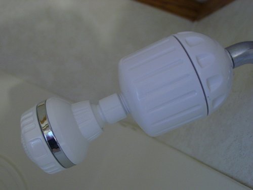 Sprite High Output Chlorine Shower Filter with Massaging Shower Head