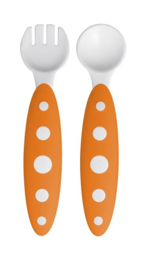 Boon ModWare   Toddler Utensils   Orange White