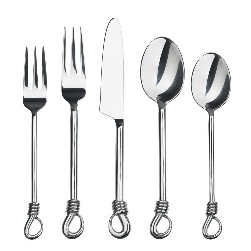Gourmet Settings Twist 20-Piece Flatware Set, Service for 4.