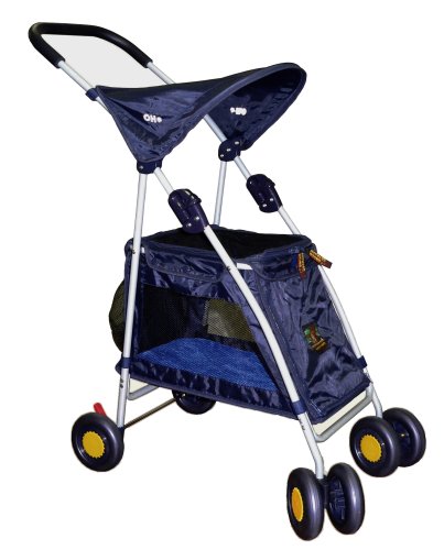 Kyjen Outward Hound Walk 'n Roll Pet Stroller, Navy Blue