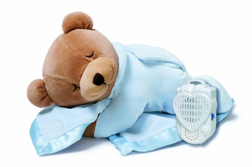Prince Lionheart Original Slumber Bear with Silkie Blanket - Blue.