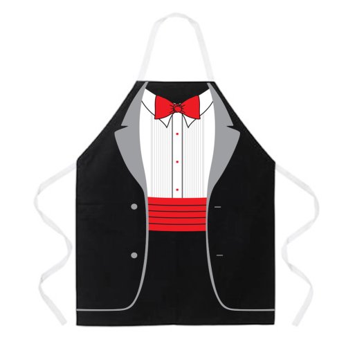 Attitude Apron Tuxedo Apron, Black, One Size Fits Most