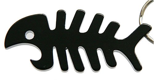 Fish Bone Key Chain Bottle Opener