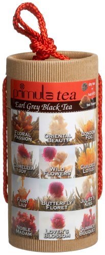 Primula 12-Pack Flowering Black Tea, Earl Grey Tea.