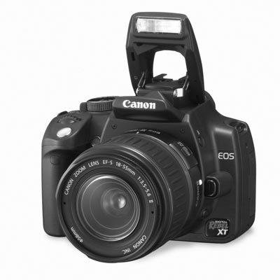 Canon EOS Digital Rebel XT - Digital camera - SLR - 8.0 Mpix - Canon EF-S 18-55mm lens - optical zoom: 3 x - supported memory: CF, Microdrive - black