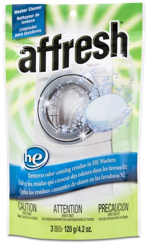 Whirlpool W10135699 Affresh High Efficiency Washer Cleaner, 3-Tablets.
